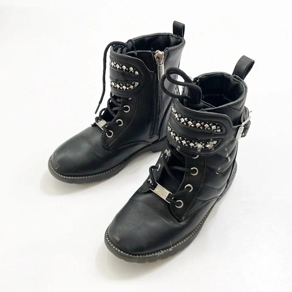 Vince Camuto toddler girls black moto boots